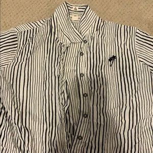 striped button down